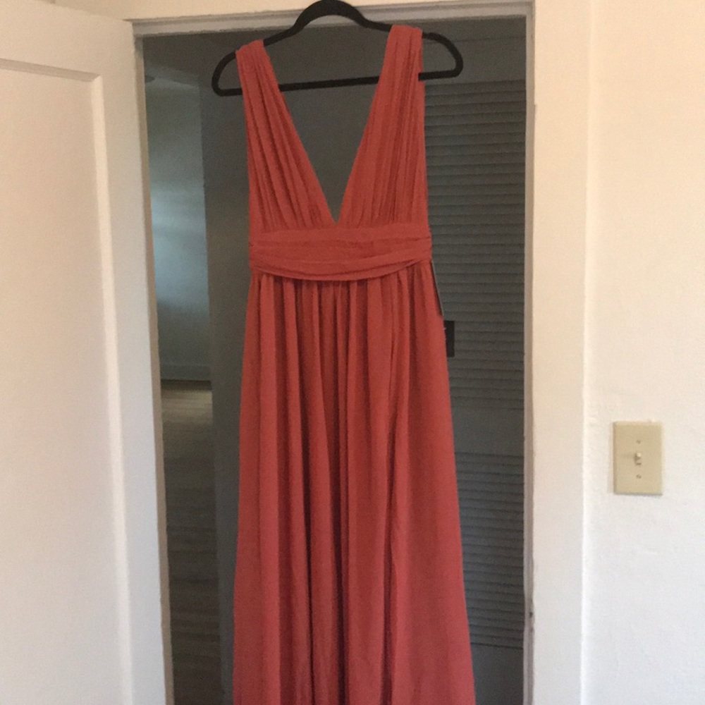 Medium dark peach Lulus maxi dress